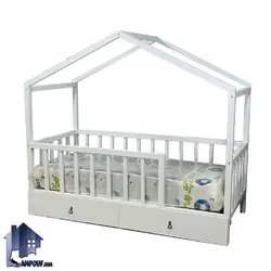 تخت خواب کودک و نوجوان کلبه CHE123