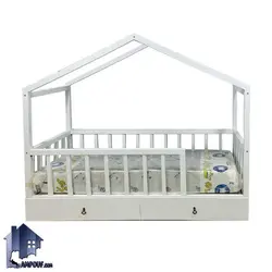 تخت خواب کودک و نوجوان کلبه CHE123