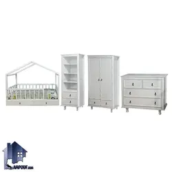 تخت خواب کودک و نوجوان کلبه CHE123