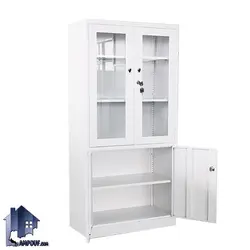 کمد کتابخانه نیم شیشه BCNF101 - فروشگاه اینترنتی لمپاف