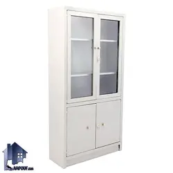 کمد کتابخانه نیم شیشه BCNF101 - فروشگاه اینترنتی لمپاف