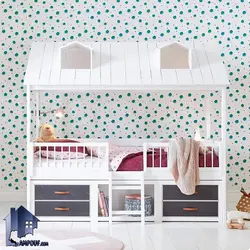 تخت خواب کودک و نوجوان کلبه CHE131 - فروشگاه اینترنتی لمپاف