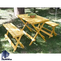 ست 4نفره میز نیمکت تاشو BTAR103
