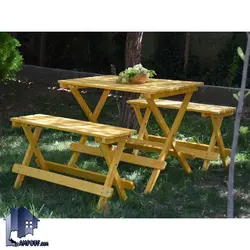 ست 4نفره میز نیمکت تاشو BTAR103