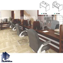 میز کانتر بانکی شیشه ای CoDN246