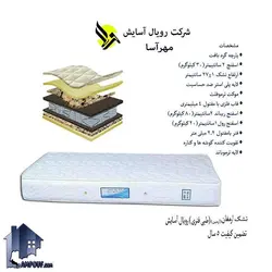 تشک 140*200 رویال آسایش ارمغان MRA602