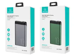 پاور بانک دو پورت یوسمز مدل USAMS Dual USB Digital Display Power Bank US-CD148 با ظرفیت 10000mAh