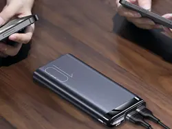 پاور بانک دو پورت یوسمز مدل USAMS Dual USB Digital Display Power Bank US-CD148 با ظرفیت 10000mAh