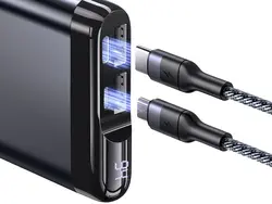 پاور بانک دو پورت یوسمز مدل USAMS Dual USB Digital Display Power Bank US-CD148 با ظرفیت 10000mAh