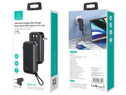 پاوربانک فست شارژ یوسمز USAMS 3IN1 Quick Charge Powerbank CD172 به همراه دوشاخه و کابل با ظرفیت 10000mAh
