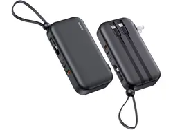 پاوربانک فست شارژ یوسمز USAMS 3IN1 Quick Charge Powerbank CD172 به همراه دوشاخه و کابل با ظرفیت 10000mAh