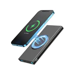 پاوربانک مگنت فست شارژ جویروم JOYROOM Wireless Charging Power Bank JR-W010 با حداکثر توان 22.5W
