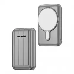 پاور بانک مگنتی گرین لیون مدل Green MagSafe Power Bank GN10KMG با ظرفیت 10000mAh و توان 15W