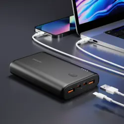 پاور بانک پرودو مدل Porodo Multi-Output Power Bank PD-PBFCH016-BK با ظرفیت 20000mAh و توان 83W