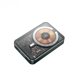 پاور بانک مگنتی گرین لیون مدل Green Lion Transparent Magsafe Power Bank GNTPMGPB با ظرفیت 10000mAh