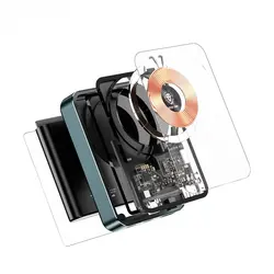 پاور بانک مگنتی گرین لیون مدل Green Lion Transparent Magsafe Power Bank GNTPMGPB با ظرفیت 10000mAh