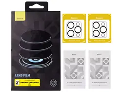 محافظ دوربین آیفون 14 پرو و 14 پرومکس (پک دوعددی) باسئوس Baseus 14 Pro/14 Pro Max Lens Film Max SGQK000802