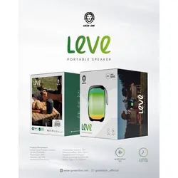 اسپیکر بلوتوث گرین لیون مدل Green Lion Leve Portable Bluetooth Speaker GNLEVEWSPBK