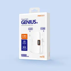 پاور بانک رچی مدل Recci Genius Fast Charging Power Bank RPB-P33 با ظرفیت 10000mAh