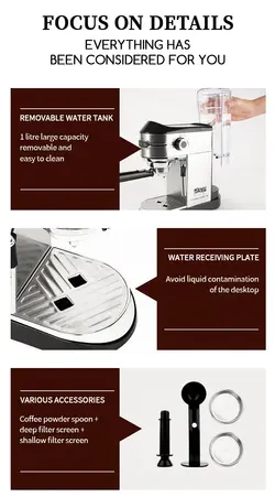 دستگاه اسپرسو ساز خانگی مدل DSP Espresso Coffee Maker KA3065