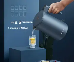 کتری برقی 1.7 لیتری هوشمند شیائومی ویومی مدل Xiaomi Viomi Thermostatic Electric Kettle Face YM-K1706