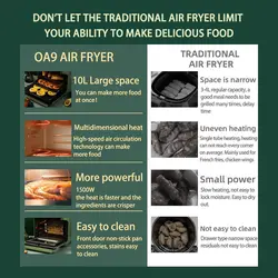 آون توستر 10 لیتری شیائومی مدل Xiaomi OA9 Onemoon Air Fryer Oven
