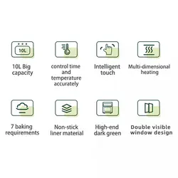 آون توستر 10 لیتری شیائومی مدل Xiaomi OA9 Onemoon Air Fryer Oven