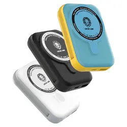 پاور بانک مگنتی گرین لیون مدل Green Lion Monaco Magsafe Power Bank GNMGMPB10K ظرفیت 10000mAh