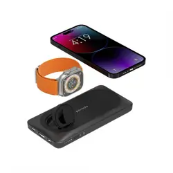 پاوربانک مگنتی پرودو مدل Porodo Multi-Device Super-Slim Magsafe Power Bank PD-PBFCH021