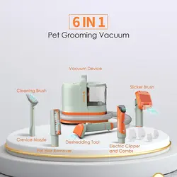 کیت نظافت و جارو برقی مخصوص نظافت حیوان خانگی مدل Molypet Dog Vacuum for Shedding Grooming KG01