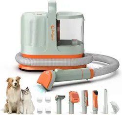 کیت نظافت و جارو برقی مخصوص نظافت حیوان خانگی مدل Molypet Dog Vacuum for Shedding Grooming KG01
