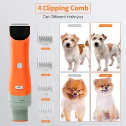 کیت نظافت و جارو برقی مخصوص نظافت حیوان خانگی مدل Molypet Dog Vacuum for Shedding Grooming KG01