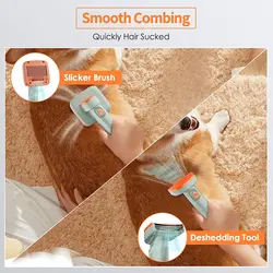 کیت نظافت و جارو برقی مخصوص نظافت حیوان خانگی مدل Molypet Dog Vacuum for Shedding Grooming KG01