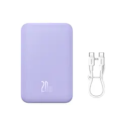 پاور بانک مگنتی باسئوس مدل Baseus Magnetic Mini Power Bank PPCXM20 با ظرفیت 20000mAh و توان 20W