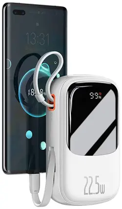 پاور بانک بیسوس مدل Baseus Qpow Digital Display PPQD2-20C با ظرفیت 20000mAh و توان 22.5W