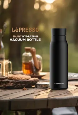 بطری آب هوشمند 600 میلی لیتری لپرسو مدل LePresso 600ml Smart Hydration Vacuum Bottle LP600SBBK