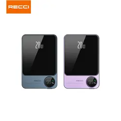 پاوربانک مگنتی رچی مدل Recci RPB-W15 Matrix Power Bank با ظرفیت 5000mAh