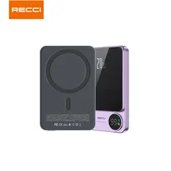 پاوربانک مگنتی رچی مدل Recci RPB-W15 Matrix Power Bank با ظرفیت 5000mAh