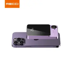 پاوربانک مگنتی رچی مدل Recci RPB-W15 Matrix Power Bank با ظرفیت 5000mAh