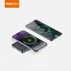 پاوربانک مگنتی رچی مدل Recci RPB-W15 Matrix Power Bank با ظرفیت 5000mAh