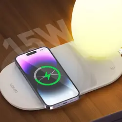 شارژر وایرلس و چراغ رومیزی الدینیو Ldnio Fast Wireless Charging Desk Lamp Y3