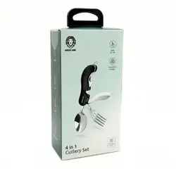 ست قاشق و چنگال مسافرتی گرین لیون مدل Green lion GN4IN1CSET 4IN1 cutlery set