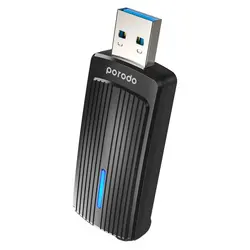 لن وایرلس پرودو مدل Porodo D-WDB6AC wifi6 USB A to TYPE-C