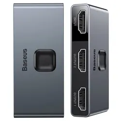 سوییچ دو پورت HDMI باسئوس Baseus Matrix HDMI Splitter Space CAHUB-BC0G