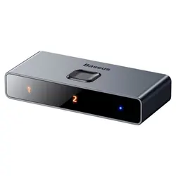 سوییچ دو پورت HDMI باسئوس Baseus Matrix HDMI Splitter Space CAHUB-BC0G