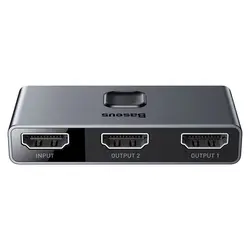 سوییچ دو پورت HDMI باسئوس Baseus Matrix HDMI Splitter Space CAHUB-BC0G