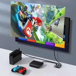 سوییچ دو پورت HDMI باسئوس Baseus Matrix HDMI Splitter Space CAHUB-BC0G