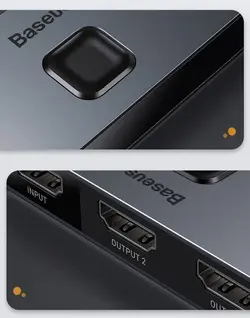 سوییچ دو پورت HDMI باسئوس Baseus Matrix HDMI Splitter Space CAHUB-BC0G