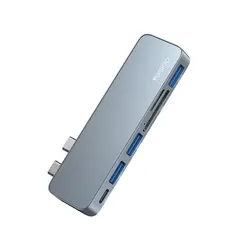 هاب 6پورت یسیدو Yesido HB10 6-in-1  USB-C Multiport Hub Adapter 4K HDMI &amp; Card Reader