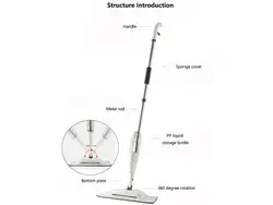 جارو دستی و تی اسپری دار شیائومی Xiaomi Zolele 1012 Water Spray Mop Handheld Sweeper